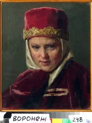 Boyar-Frau in traditioneller russischer Kleidung