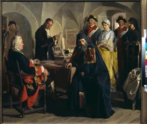 Die Prinzessin Praskovia Yusupova vor ihrer Klostereintritt