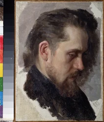 Porträt des Schriftstellers Nikolay Pomyalovsky (1835-1863)