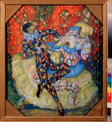 Arlequinade - Werk von Nikolai Nikolayevich Chernov Krauze (Chernov-Krauze) (1875-1941)