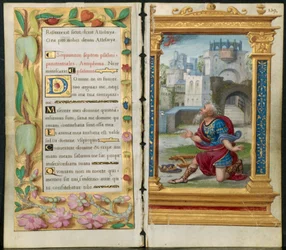 Anliegende Blätter aus einem Stundenbuch: Bußpsalmen und König David im Gebet, ca. 1530-35