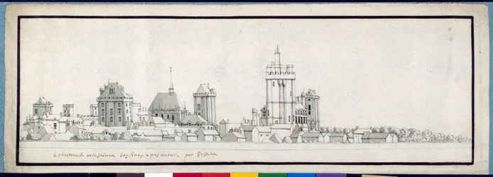 Das Schloss von Vincennes (Feder & Tinte mit Waschung auf Papier)