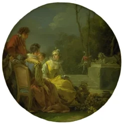 Figuren in einem Park