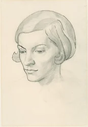 Porträt der Frau des Künstlers, Celia Fiennes