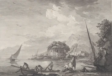Ansicht der Überreste des Tempels der Venus auf der Insel Nisida in der Nähe von Pouzzol, 1761