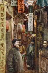 Eine Straße in Kanton, China