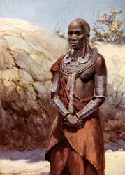 Masai-Frau: Britisch-Ostafrika