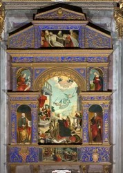 Polyptychon des Martyriums mit dem gezahnten Rad der Heiligen Katharina von Alexandria