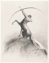 Zentaur richtet auf den Himmel