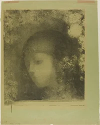 Kinderkopf mit Blumen