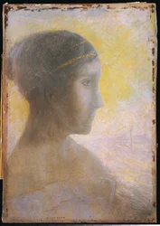 Kopf einer jungen Frau im Profil, ca. 1895