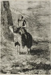 Reiter wartet