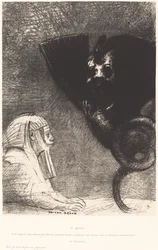 Der Sphinx... mein Blick, den nichts ablenken kann, bleibt durch die Dinge hindurch auf einen unerreichbaren Horizont gerichtet. Die Chimäre: Ich, ich bin leicht und fröhlich