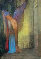 Alter Mann mit Flügeln