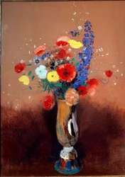 Wildblumen in einer langhalsigen Vase, ca. 1912