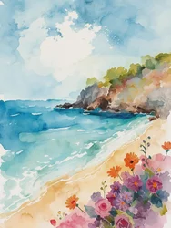 Küstenblüte Aquarell