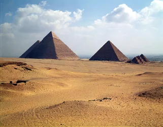 Ansicht der Pyramiden von Cheops, Chephren und Mykerinos