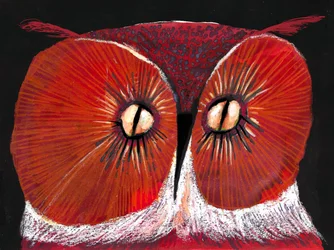 Intensive Rote Eule