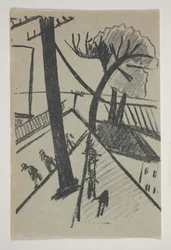 Ohne Titel (Futuristische Stadtszene) aus "Poesie von Majakowski"