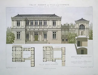 Villa Greco Romaine, graviert von Walter, Tafel 49 aus 