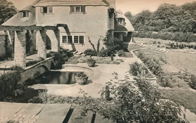 Garten von Wood House Copse, Holmbury St. Mary. Blick nach Osten, um 1926