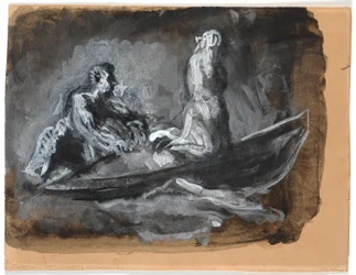 Charons Boot. Psyche wird über den Styx geführt