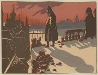 Napoleon beobachtet das brennende Moskau, 15.-16. September 1812