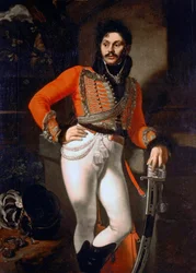 Porträt des Leib-Husaren-Regiments Oberst E.V. Davydov