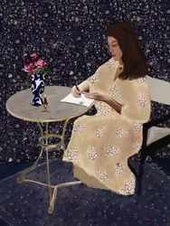 Elegante Frau beim Schreiben