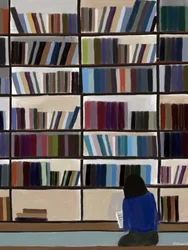 Stilles Lesen in der Bibliothek