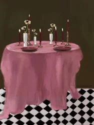 Romantische Tischdekoration