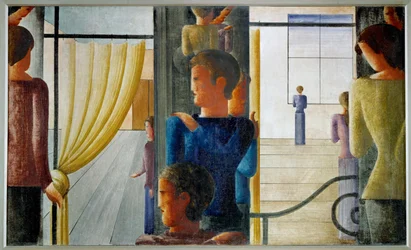 Gruppe von zwölf mit Innenraum