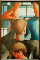 Gruppe am Geländer I