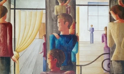 Zwölfergruppe mit Interieur