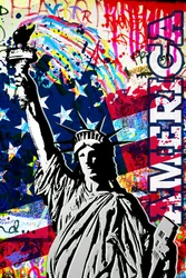 Amerikanische Freiheit Graffiti