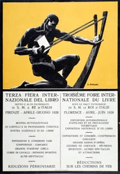 Werbeplakat für die Buchmesse in Florenz, April Juni 1928