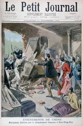 Europäer gerettet von einem französischen Marine-Detachement, Pao Ting Fou, China, 1900