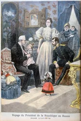 Zar Nikolaus II. von Russland und Félix Faure, Präsident der Französischen Republik, 1897