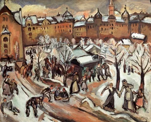 Schnee in München, 1909