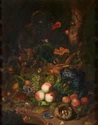 Stillleben mit Früchten und Blumen
