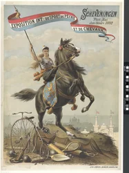 Internationale Ausstellung für Sport, Fischerei und Pferde - Scheveningen, Niederlande, Juni-Oktober 1892 (Titel auf dem Objekt)