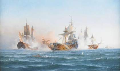 HMS Wachtmeister kämpft gegen das russische Geschwader am 4. Juni 1719, 1902