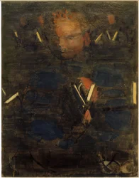 Vorbereitung (Andacht im Esssaal). Teilstudie (Knabe mit Gesangbuch)