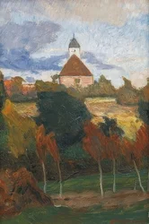 Blick auf die Worpsweder Kirche