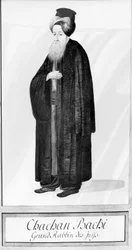 Chachan Bachi, der Oberrabbiner von Istanbul, ca. 1790 (Aquarell auf Papier)