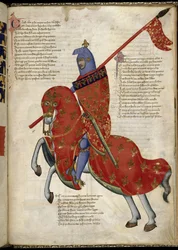 Ein Ritter aus Prato aus Regia Carmina von Convenevole da Prato