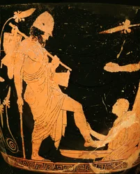 Die Amme Euriklea wäscht Ulysses