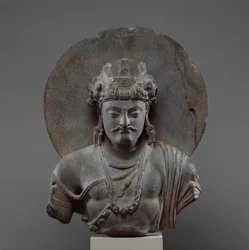 Büste eines Bodhisattva Shakyamuni, 3.-4. Jahrhundert