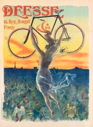 Französisches Jugendstil-Poster für Deesse-Fahrräder, ca. 1898