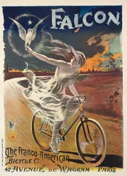 Werbeplakat für Falcon-Fahrräder, um 1894